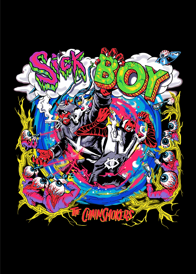 Sick Boy - The Chainsmokers Artwork