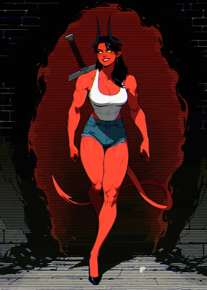 Woman Dispatch with Sword