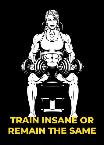 Train Insane or Remain the Same, gym motivation