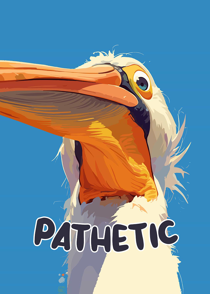 Pathetic Pelican Illustration