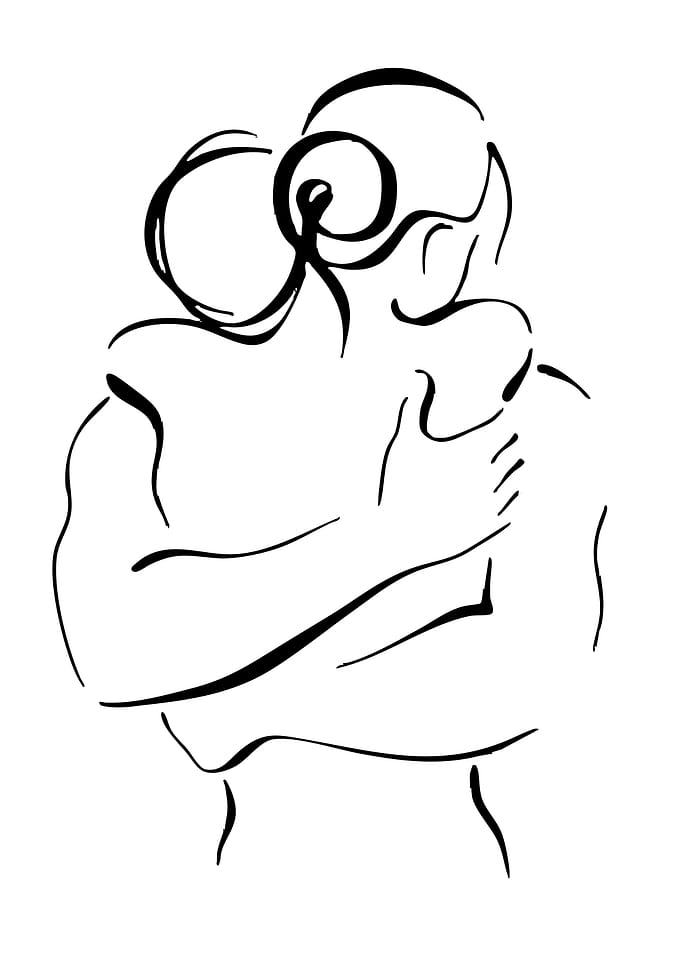Embrace Line Art