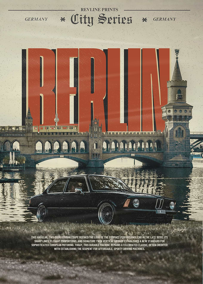 Berlin City Series Car Poster