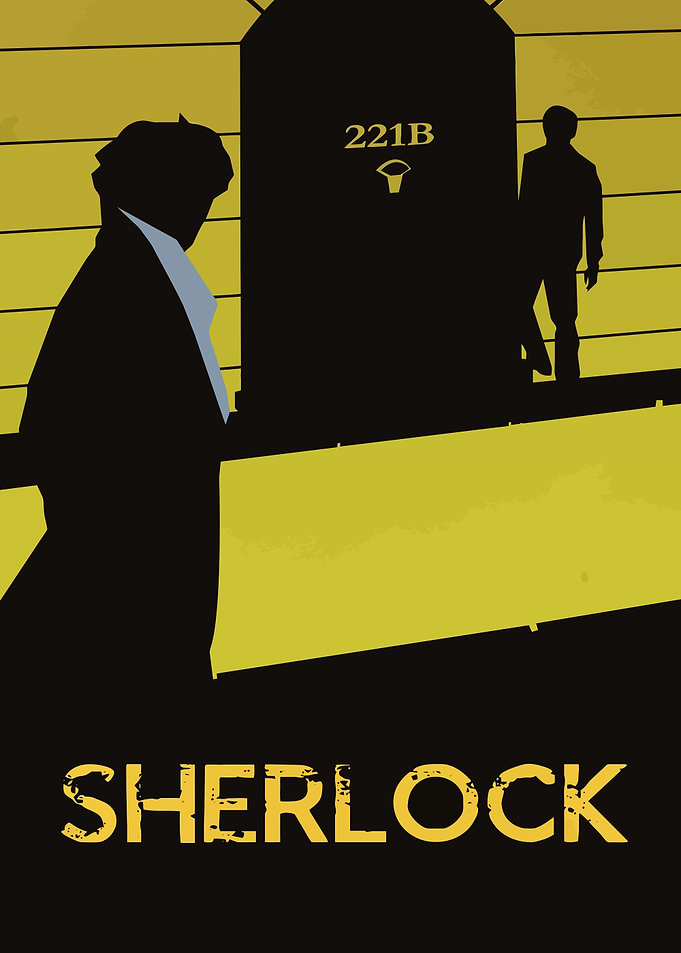 Sherlock Holmes 221B Minimalist Poster