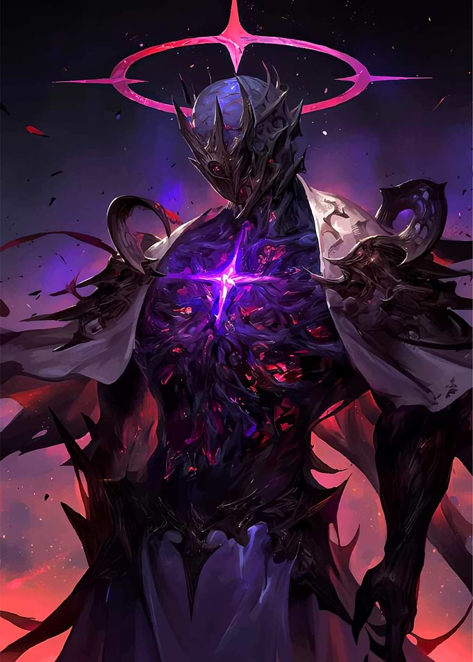 Dark Fantasy Warrior with Glowing Core