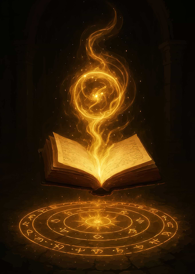 Magic Book Glowing Symbol