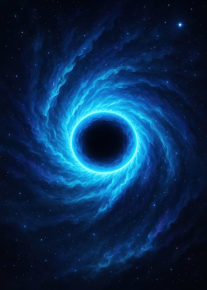 Blue Black Hole in Space