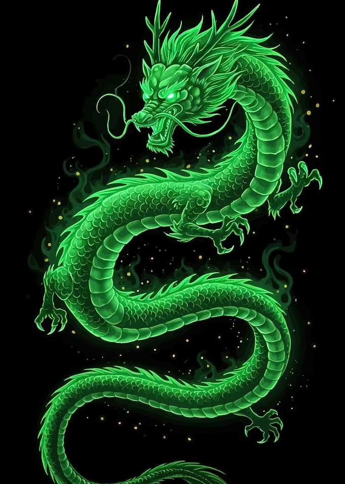 Green Dragon Background