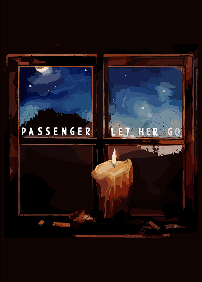Let Her Go Retro Windows painting