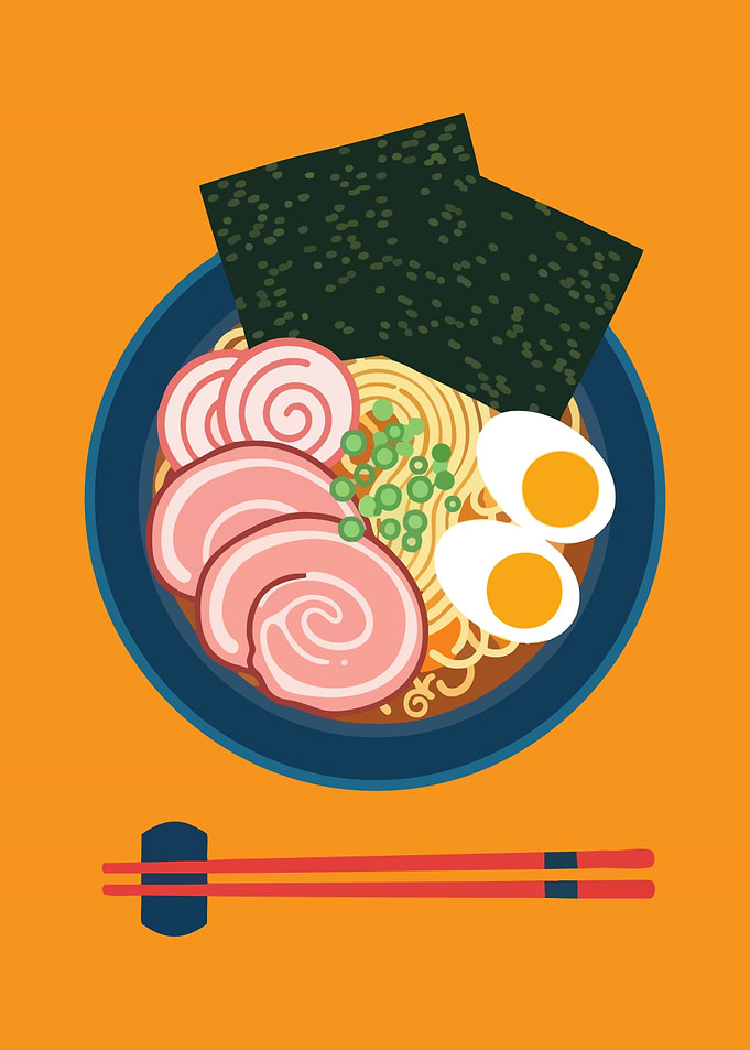 Ramen Bowl Illustration