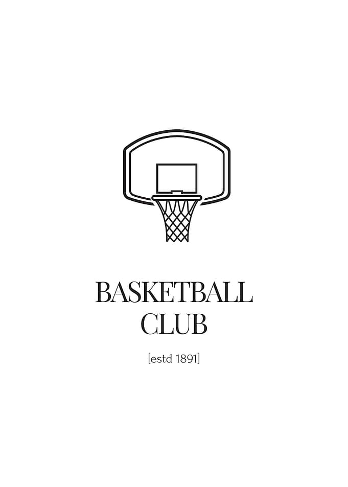 Basketball Club Minimalist Design