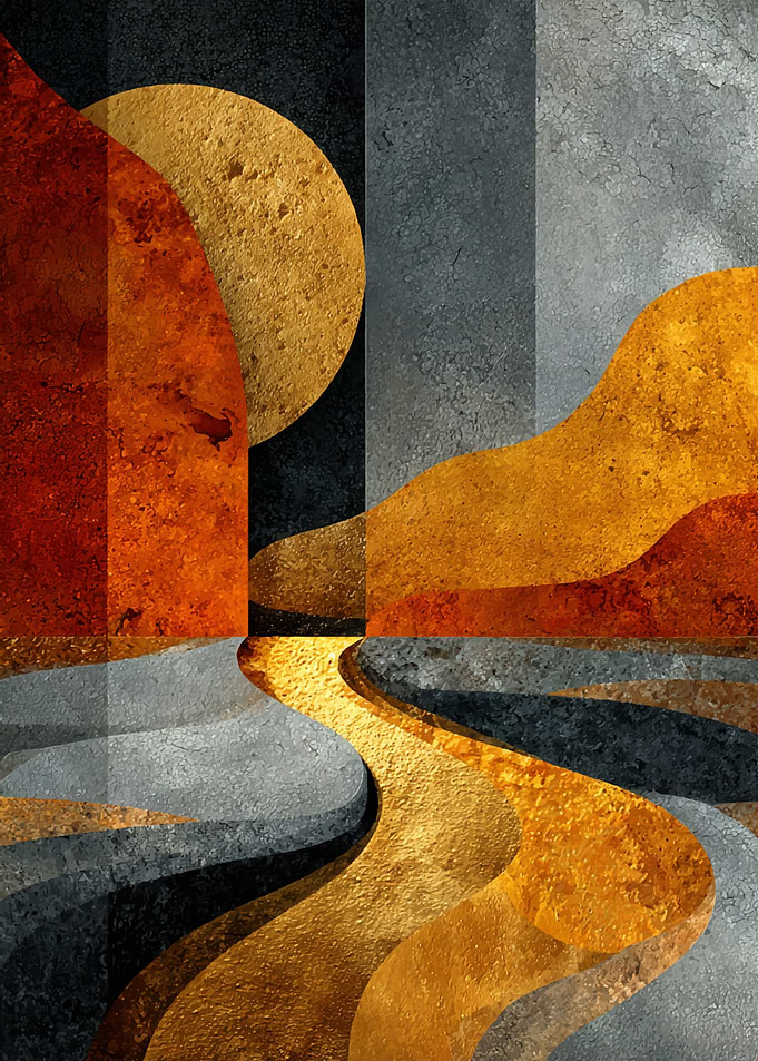 Gilded River Moonrise