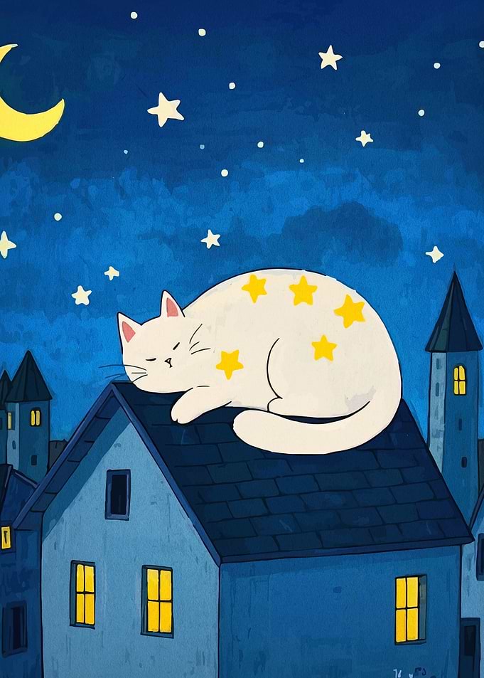 Cat Nap on Rooftop
