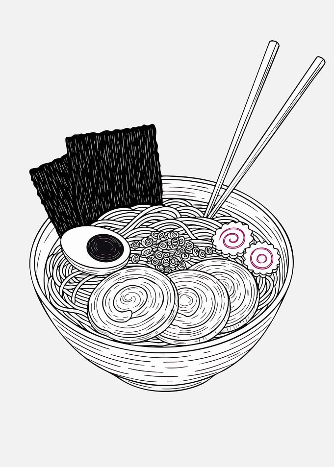 Ramen Bowl Illustration