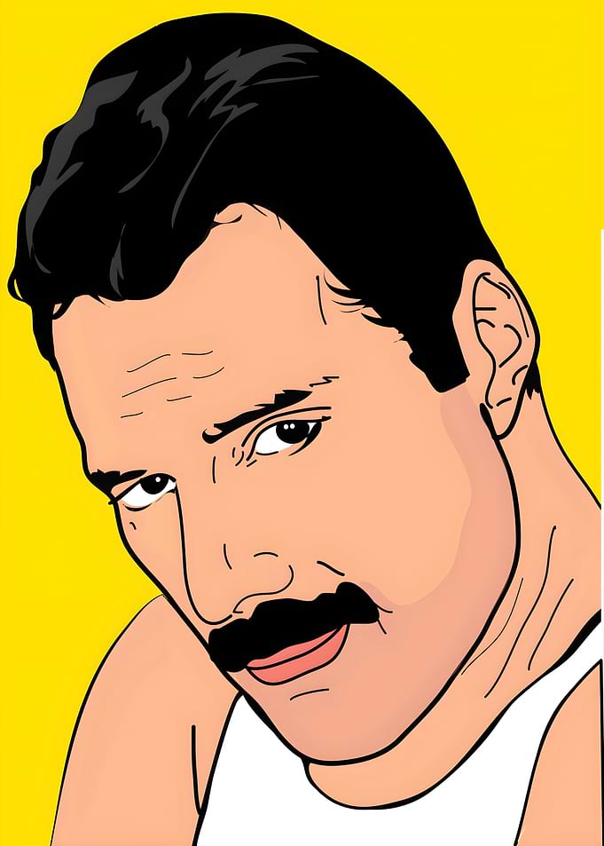 Freddie Mercury Pop Art Portrait