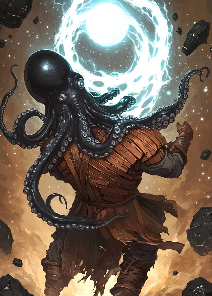 Octopus Mage Casting Spell