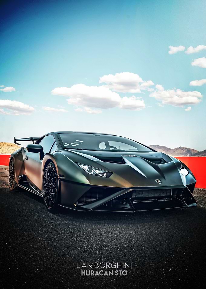 Lamborghini Huracan STO on the track