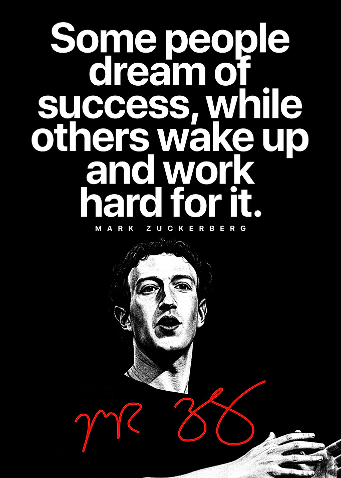 Mark Zuckerberg Quote Poster – Inspirational Wall Art for Innovators