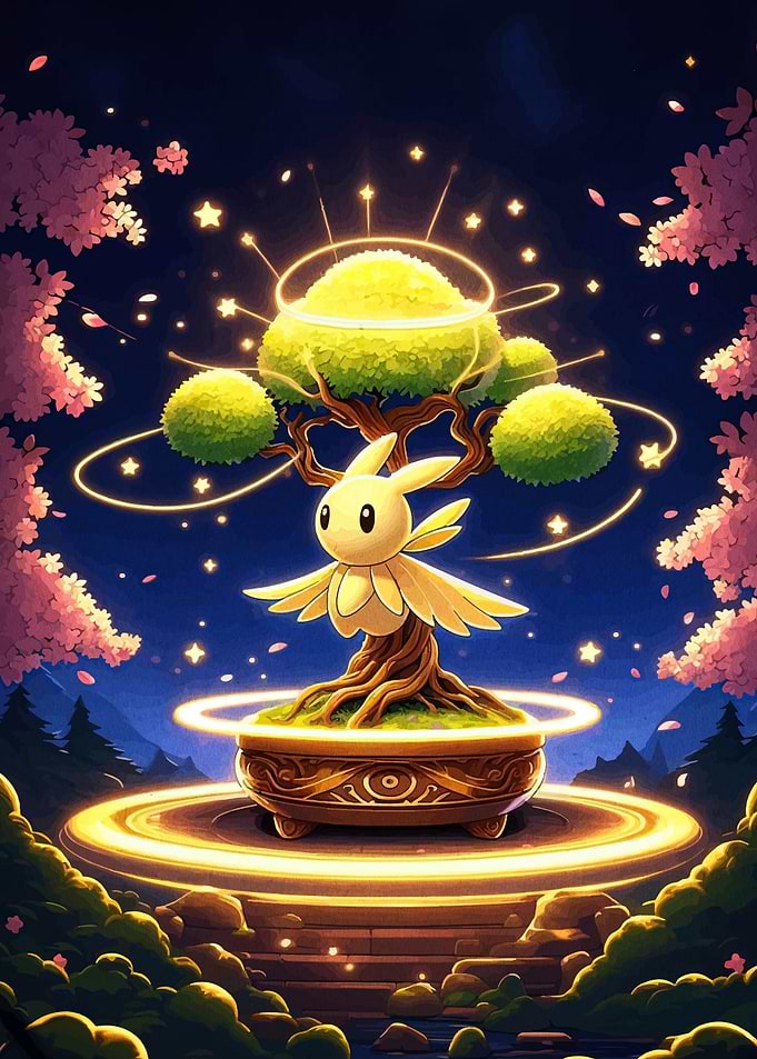 Magical Bonsai Tree with Creature