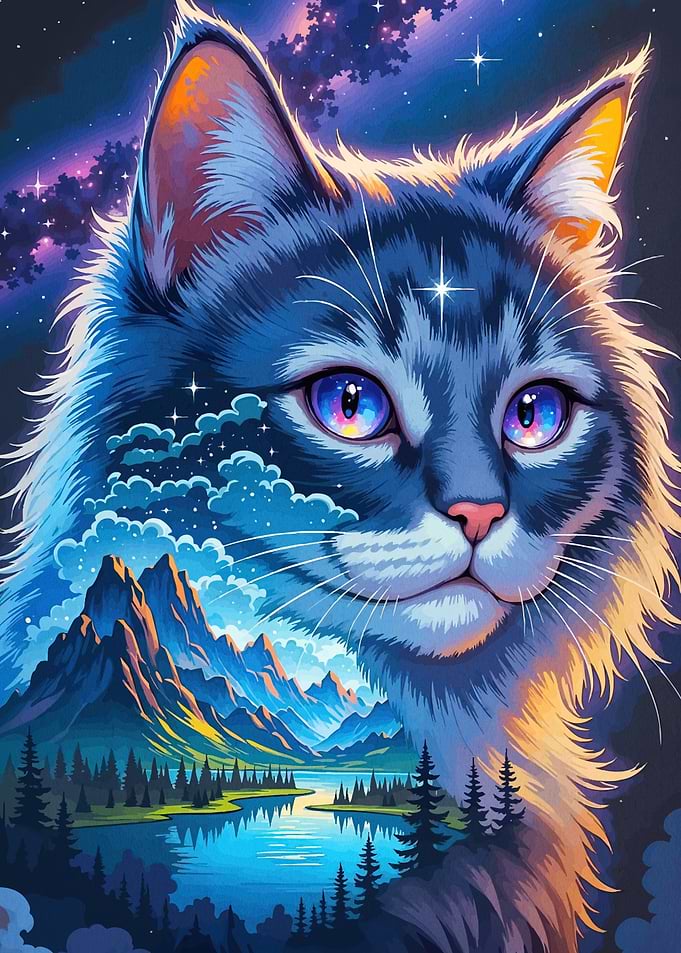 Dreamy Cat Landscape