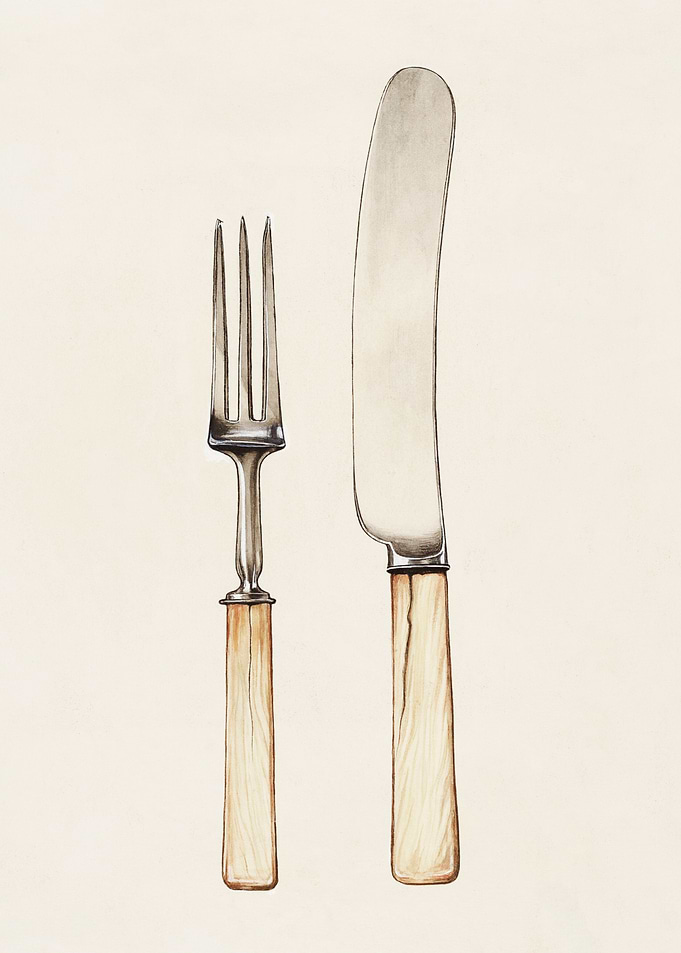 Vintage Silverware: Fork and Knife