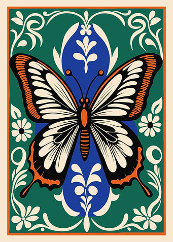 Butterfly Floral Art
