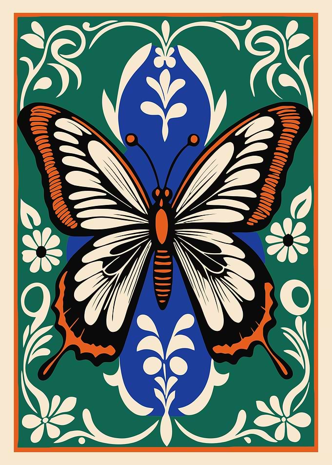 Butterfly Floral Art