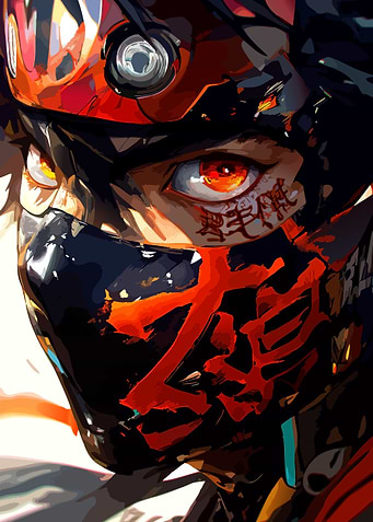 Anime Ninja Warrior Close-Up