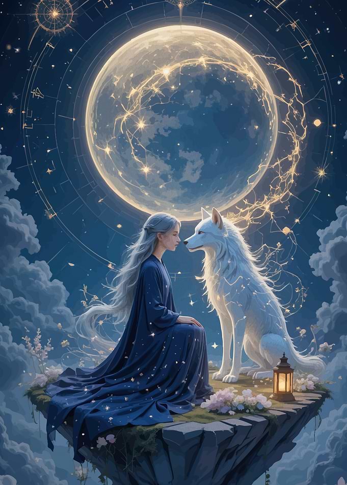 Girl Wolf Moon