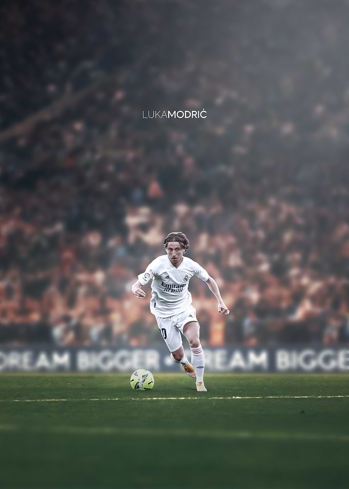 Luka Modrić Soccer Player Portrait