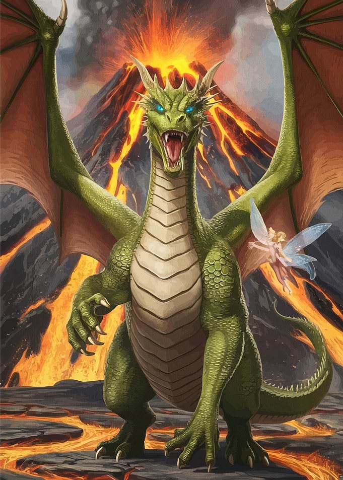 Green Dragon Fairy Volcano