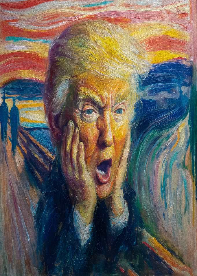 Trump Scream Painting