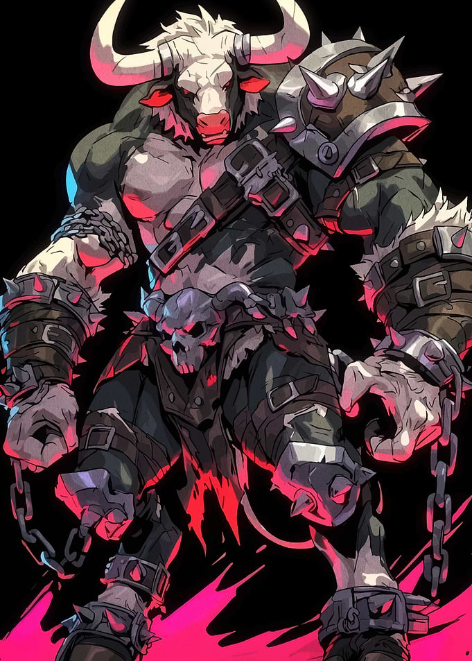 Minotaur Warrior Digital Art