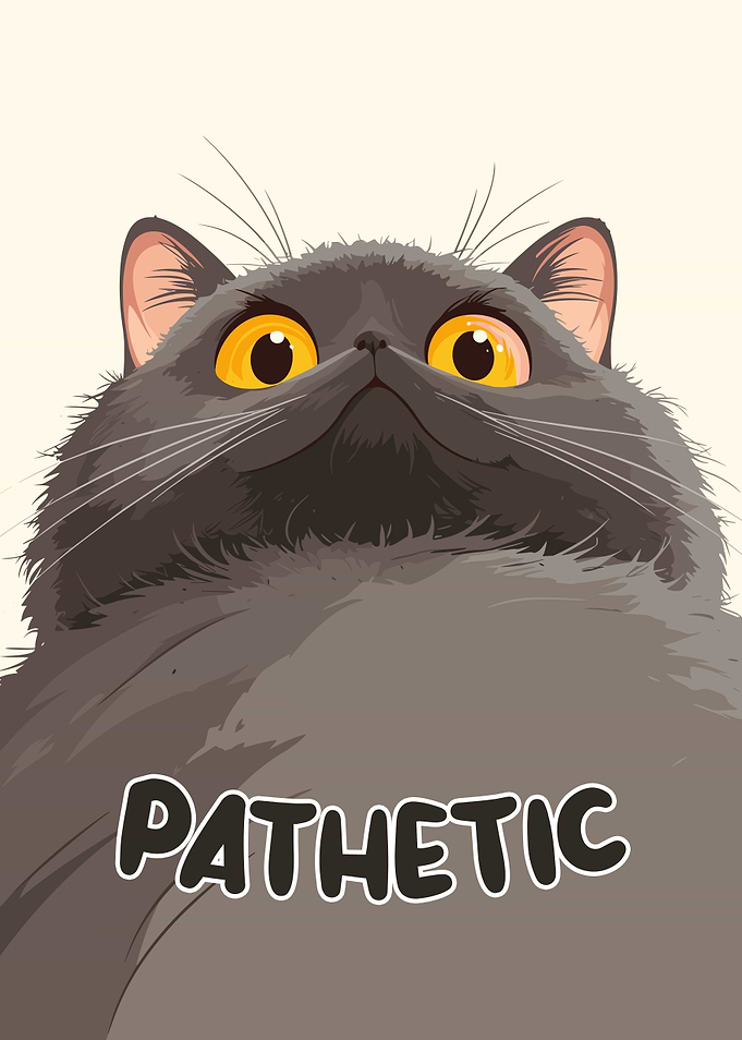 Pathetic Cat Illustration