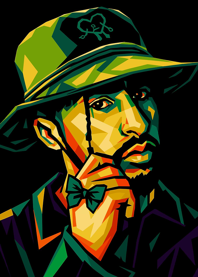 Bad Bunny Pop Art Portrait