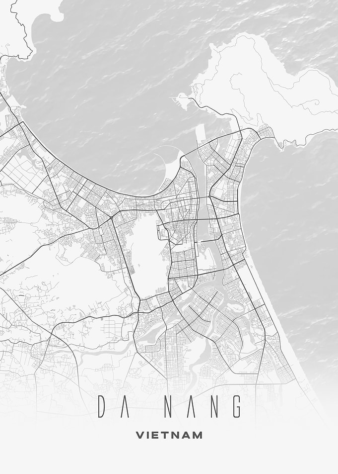 Da Nang, Vietnam - Minimalist City Map Poster