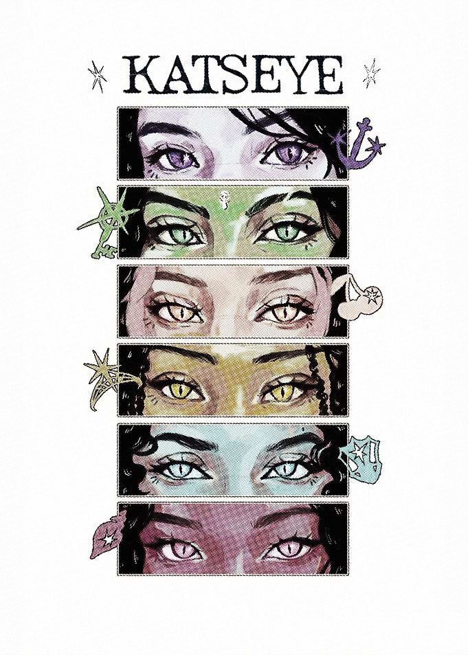 Katseye: Colorful Eye Portrait