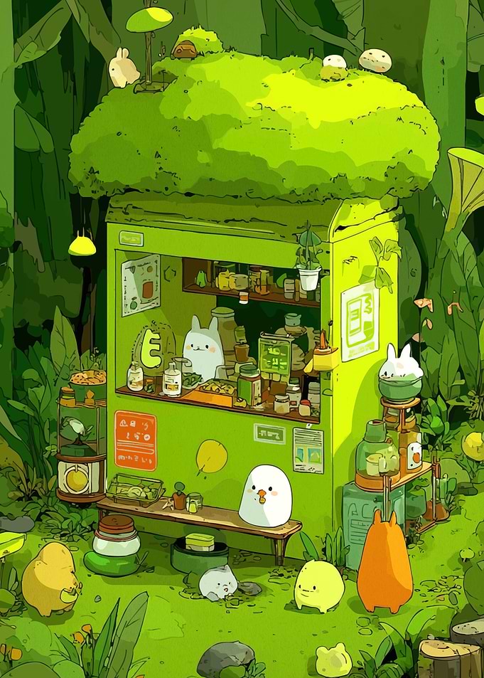 Cute Animal Green Forest