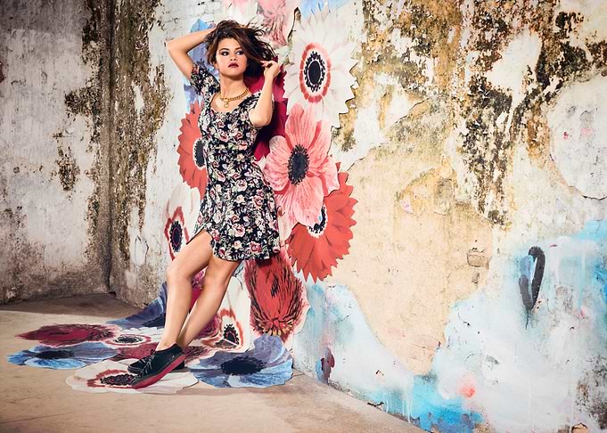 Selena Gomez Floral Dress Photo Shoot