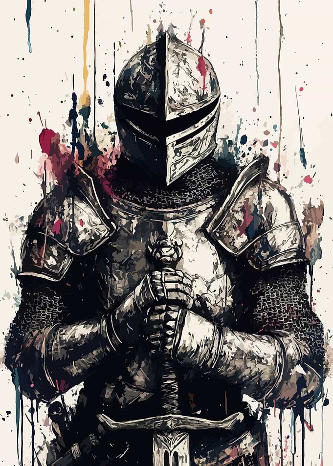 Knight in Armor with Sword