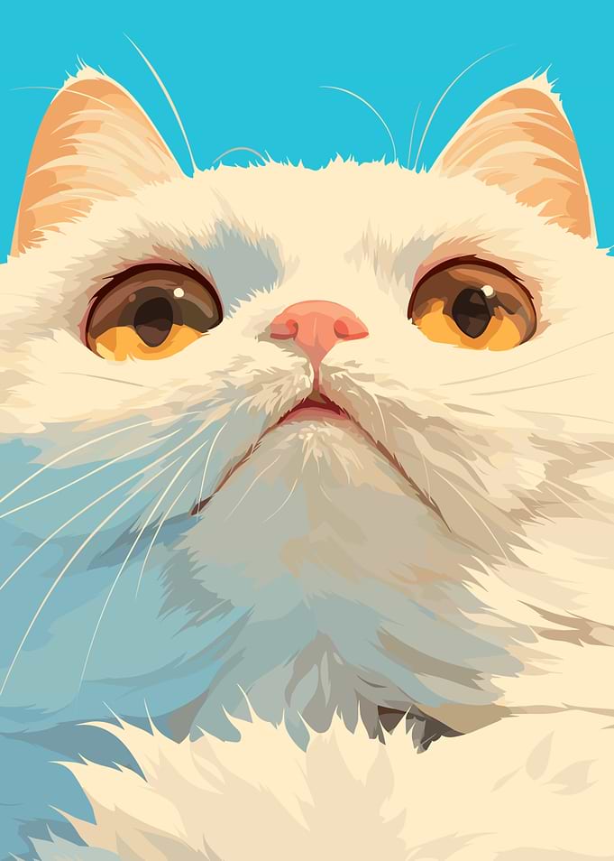Low-Angle Cat Portrait