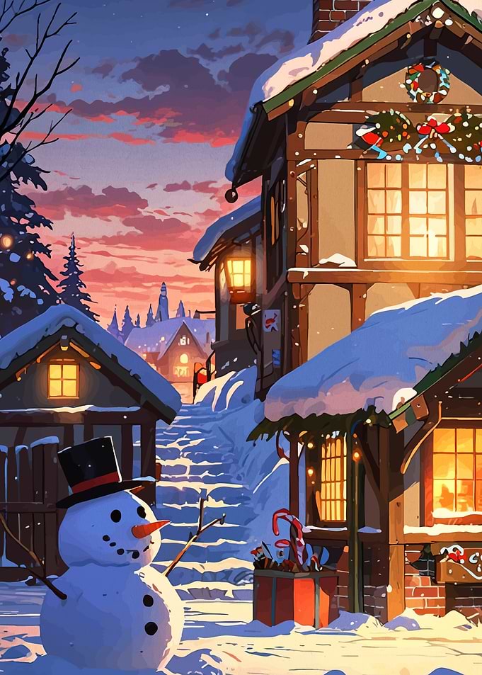 Winter Village Snowman