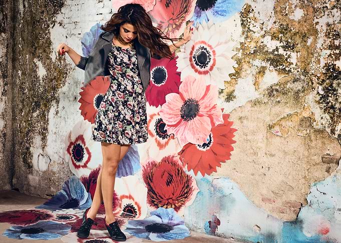Selena Gomez Floral Dress Photo