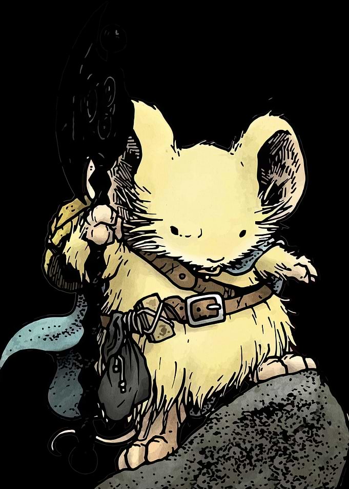Adventurous Mouse Character Illustration