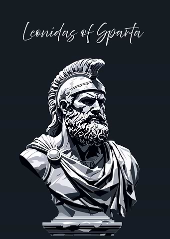 Leonidas of Sparta Bust Illustration
