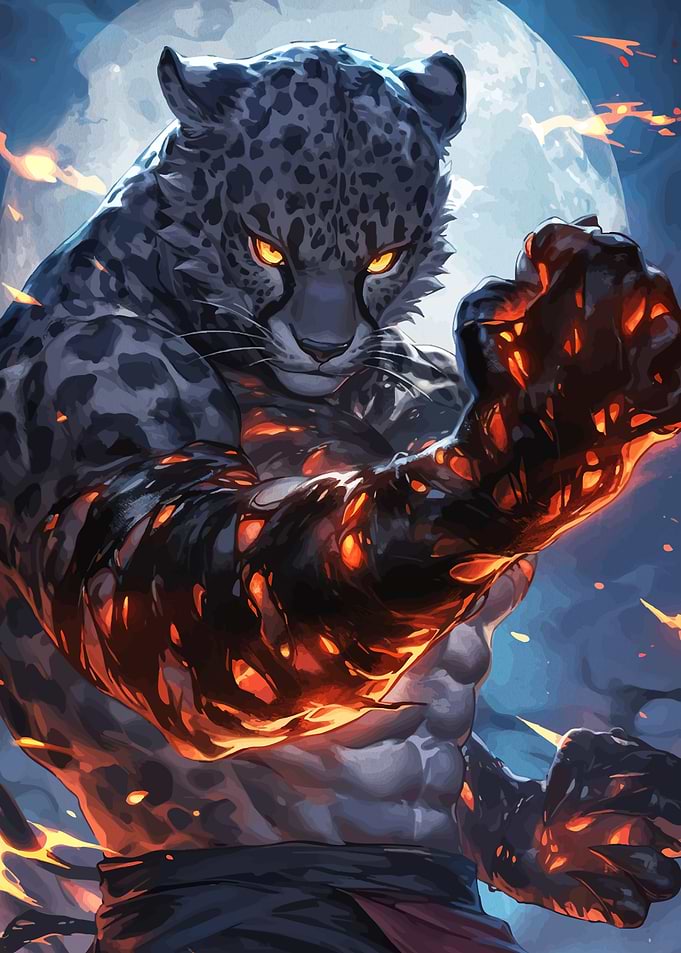Anthropomorphic Jaguar Warrior