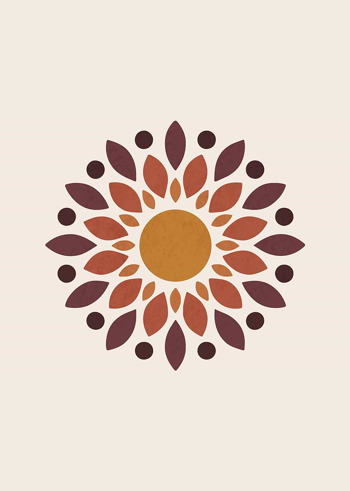 Abstract Floral Mandala Art