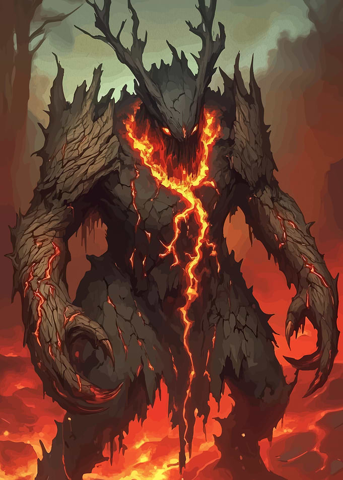 Lava Golem Fantasy Creature