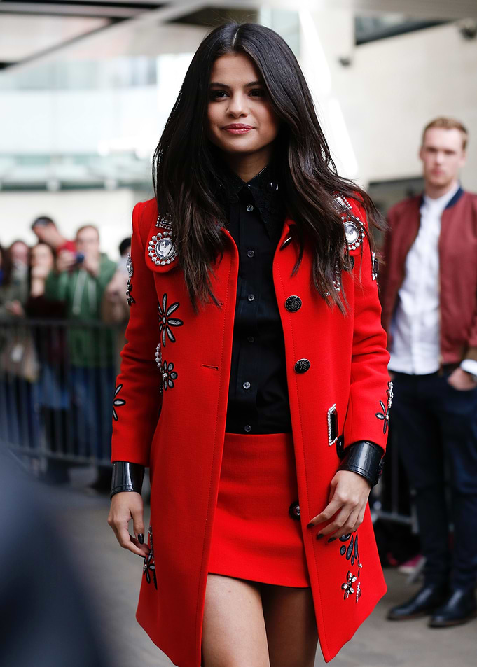 Selena Gomez in Red Outfit