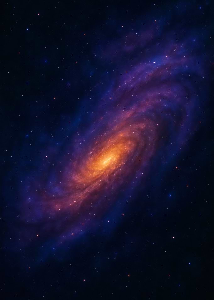 Galactic Bloom Wall Art | Cosmic Spiral Galaxy | Deep Space Decor
