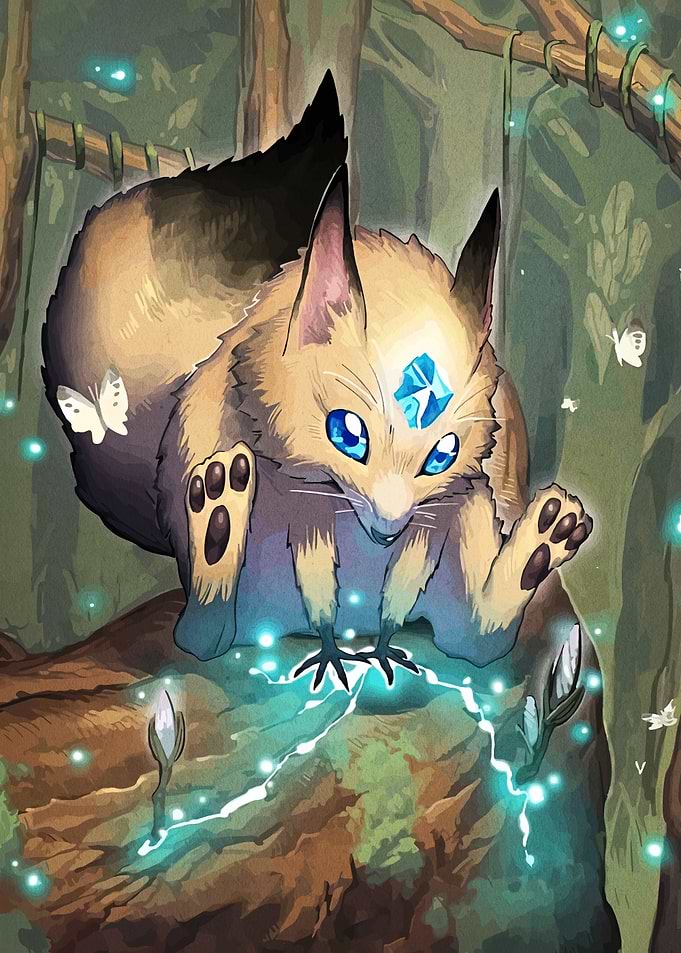 Cute Forest Creature with Gem